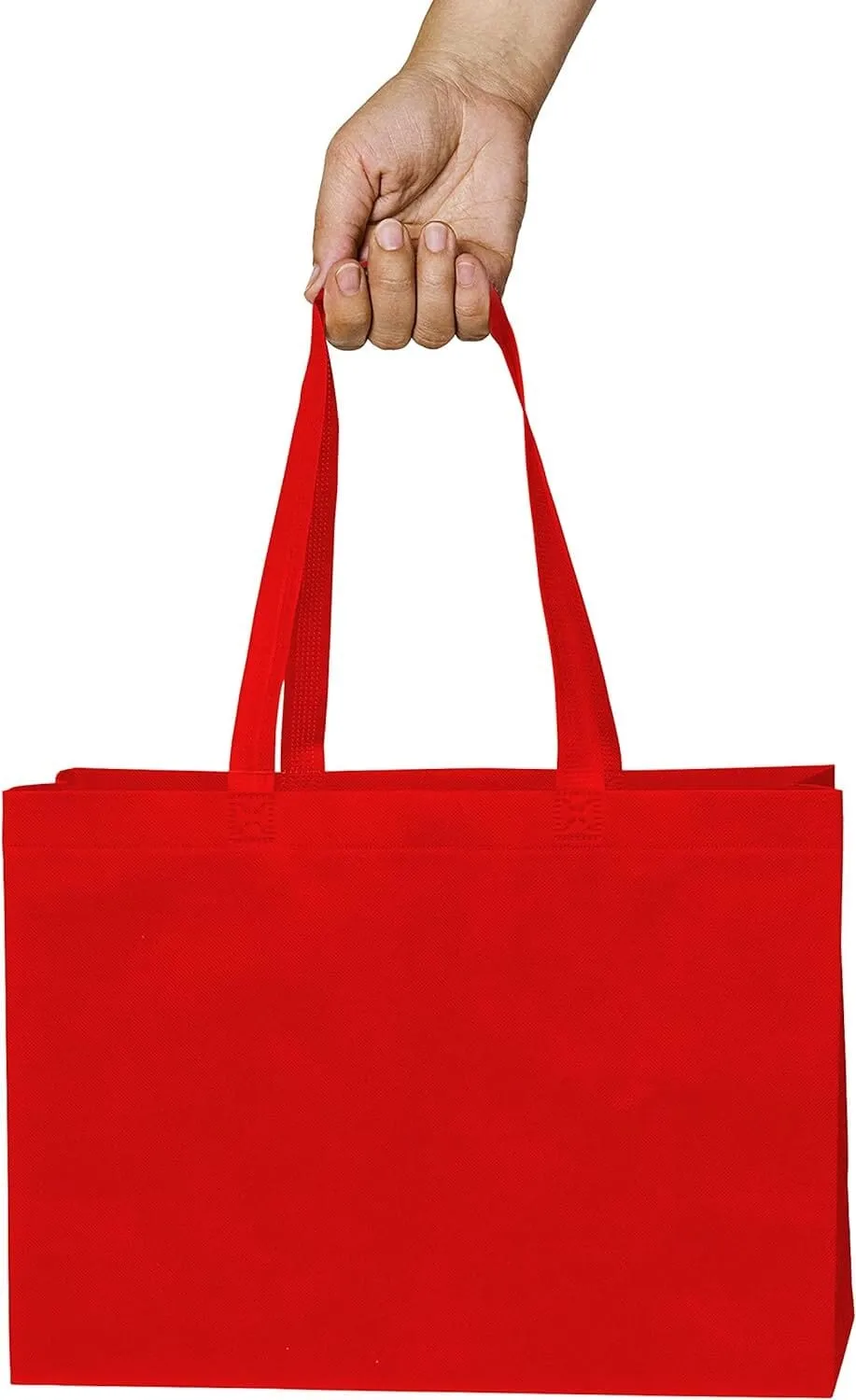 16x6x12 Large Red Heat Sealed Reusable Fabric Bags