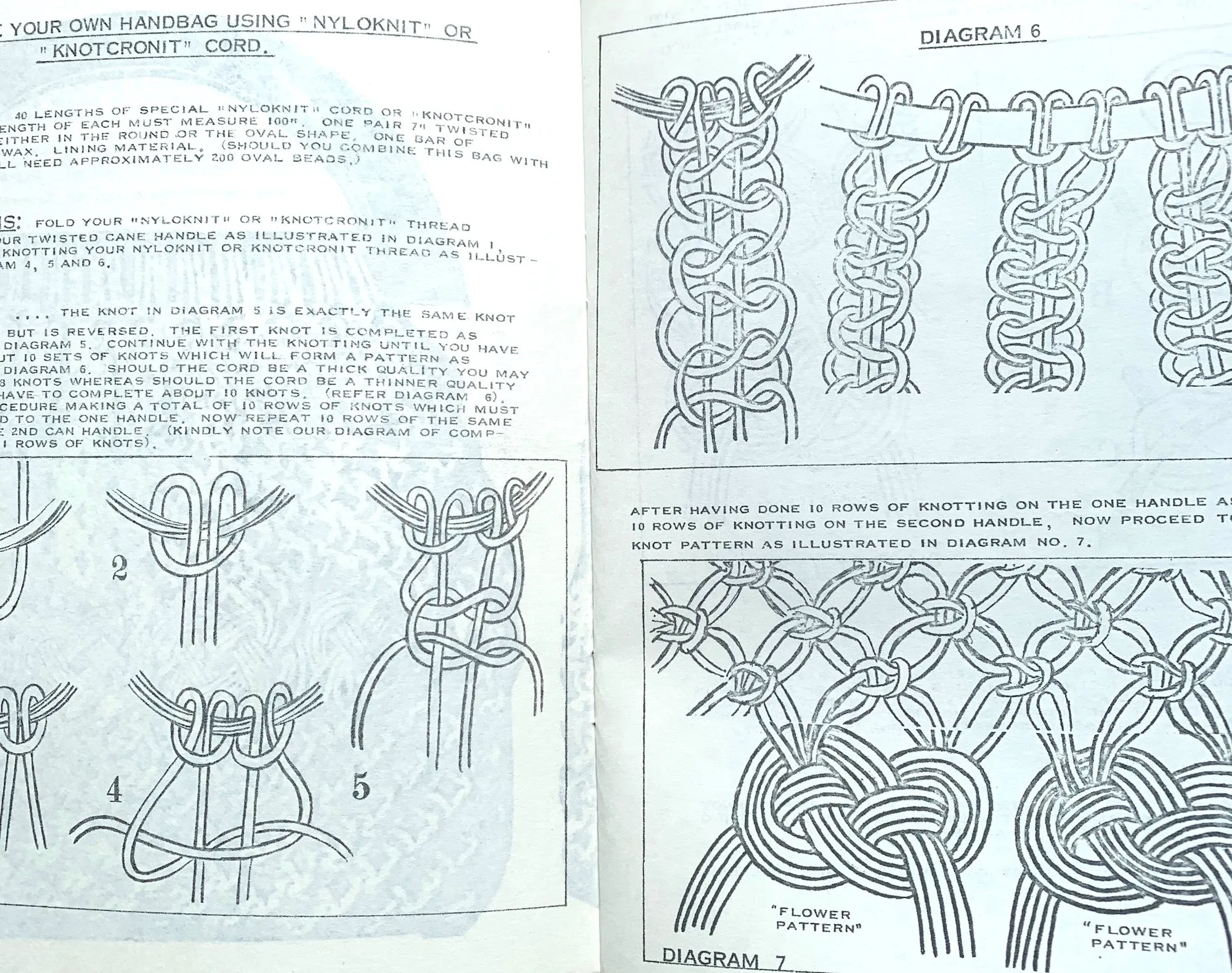 1968 MAKE YOUR OWN HANDBAG -Macrame, Knit, Bead, Weave Knot..Who Knew ?!