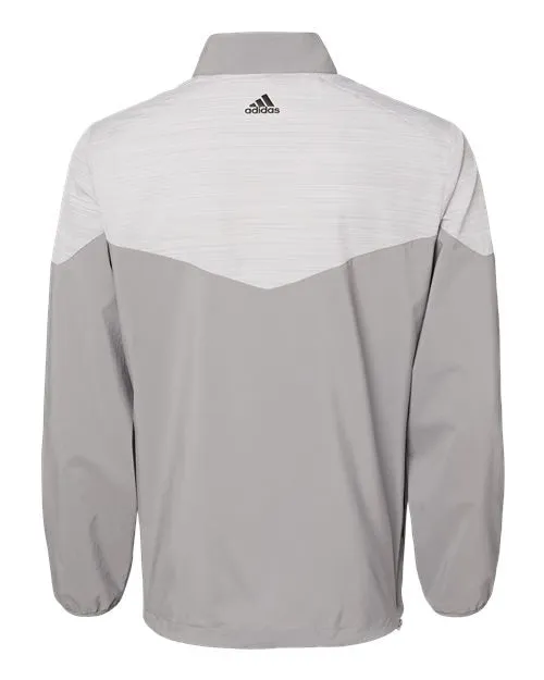 adidas Men's Heather Chevron Quarter-Zip Wind Pullover