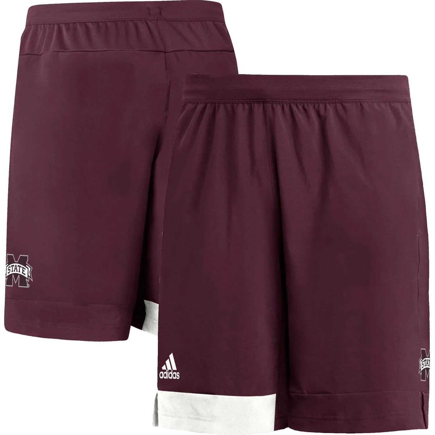 adidas Mississippi State Bulldogs Men's Burgundy Training Shorts