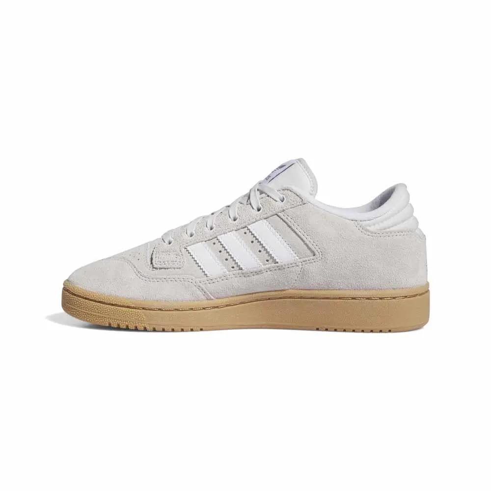 Adidas Skateboarding 85 Centennial Low Crystal White Cloud White Gum Skate Shoes