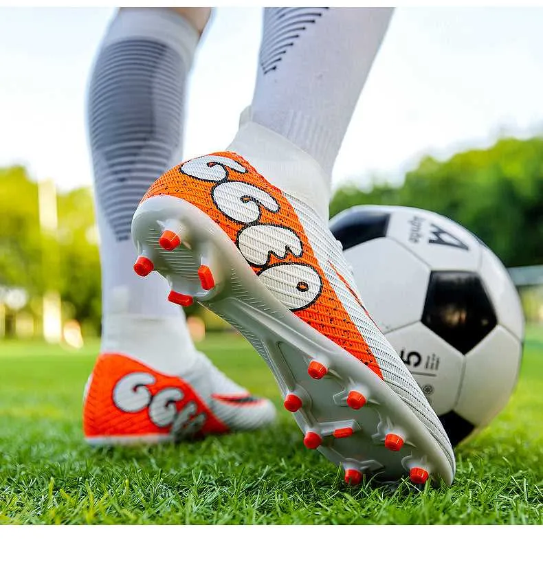 Adult and Boys' High-Top Soccer Cleats, Training