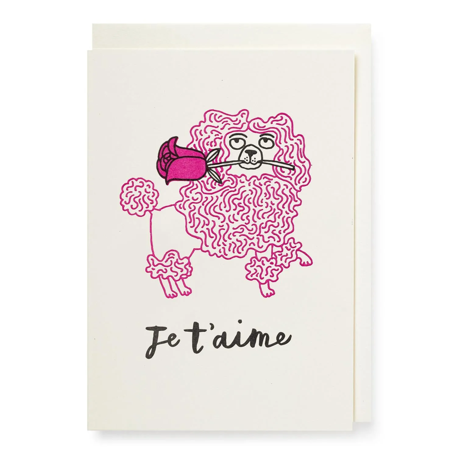 Archivist - Printed Card - Poodle Je Táime