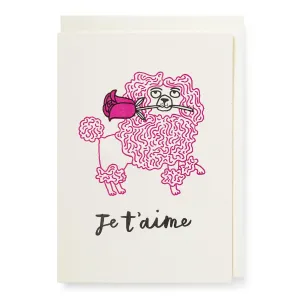 Archivist - Printed Card - Poodle Je Táime