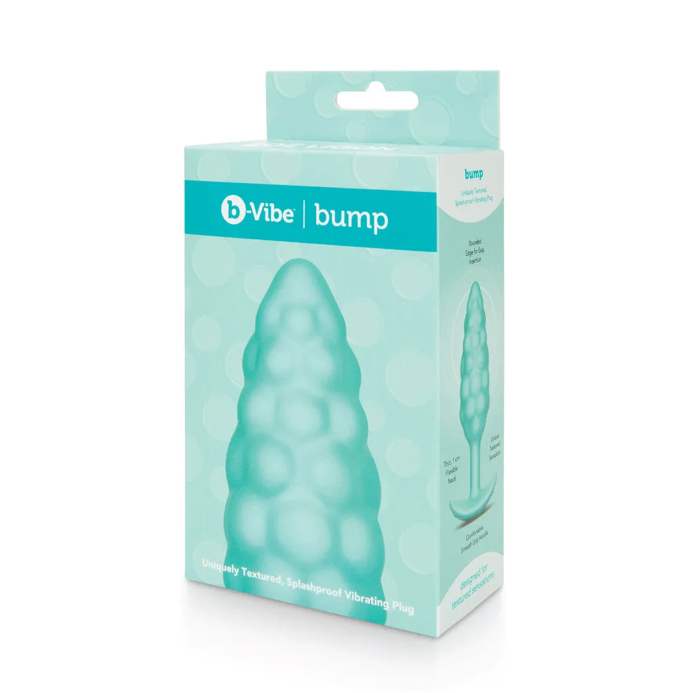 B-Vibe Bump Textured Vibrating Butt Plug Green