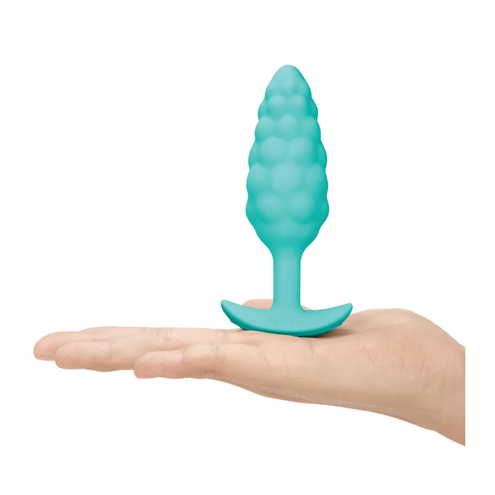 B-Vibe Bump Textured Vibrating Butt Plug Green