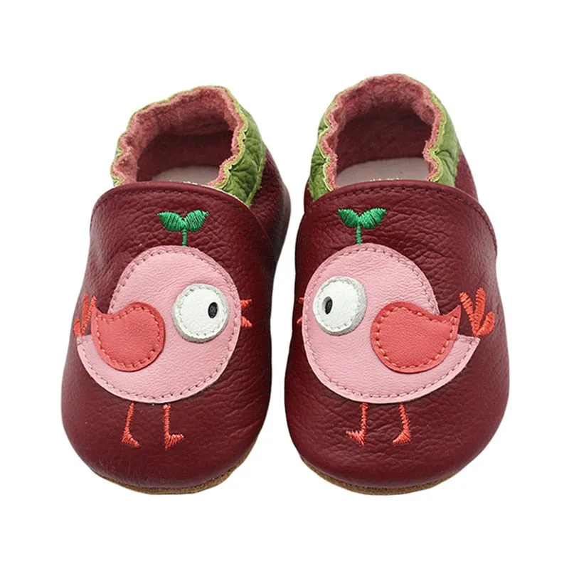 Baby Soft Cow Leather Newborn Booties for Babies Girls Infant Toddler Shoes - TGSH50685