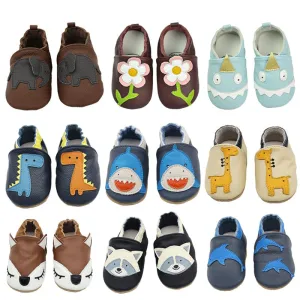 Baby Soft Cow Leather Newborn Booties for Babies Girls Infant Toddler Shoes - TGSH50685