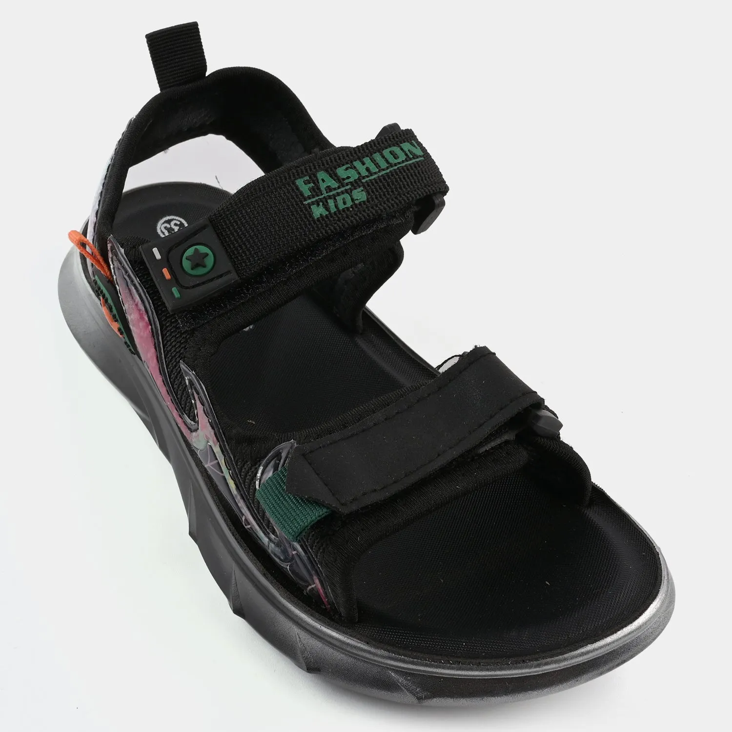 Boys Sandal P-01-BLACK