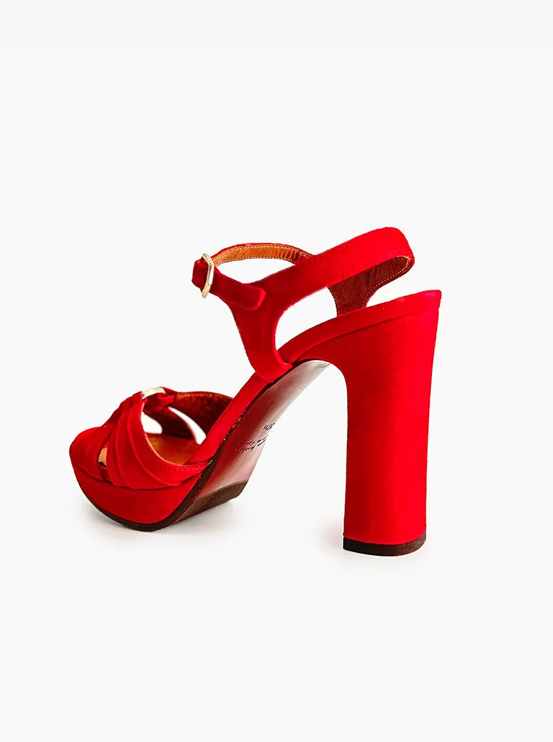 Chiva red suede