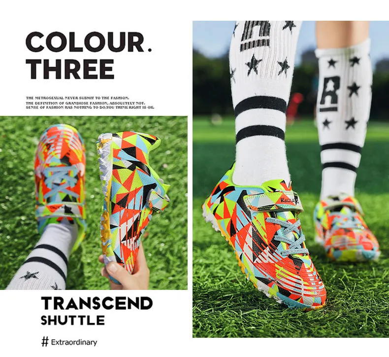 Colorful Kids' Soccer Cleats, Training