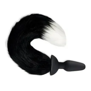 Furry Tales Vibrating Black Foxtail Butt Plug With Remote