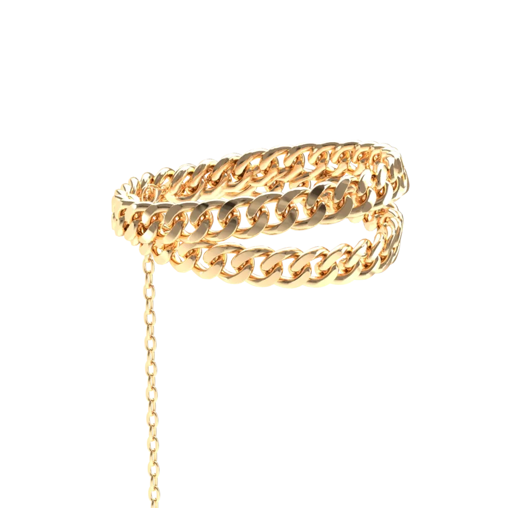 Gold Double Cuban Ankle Chain