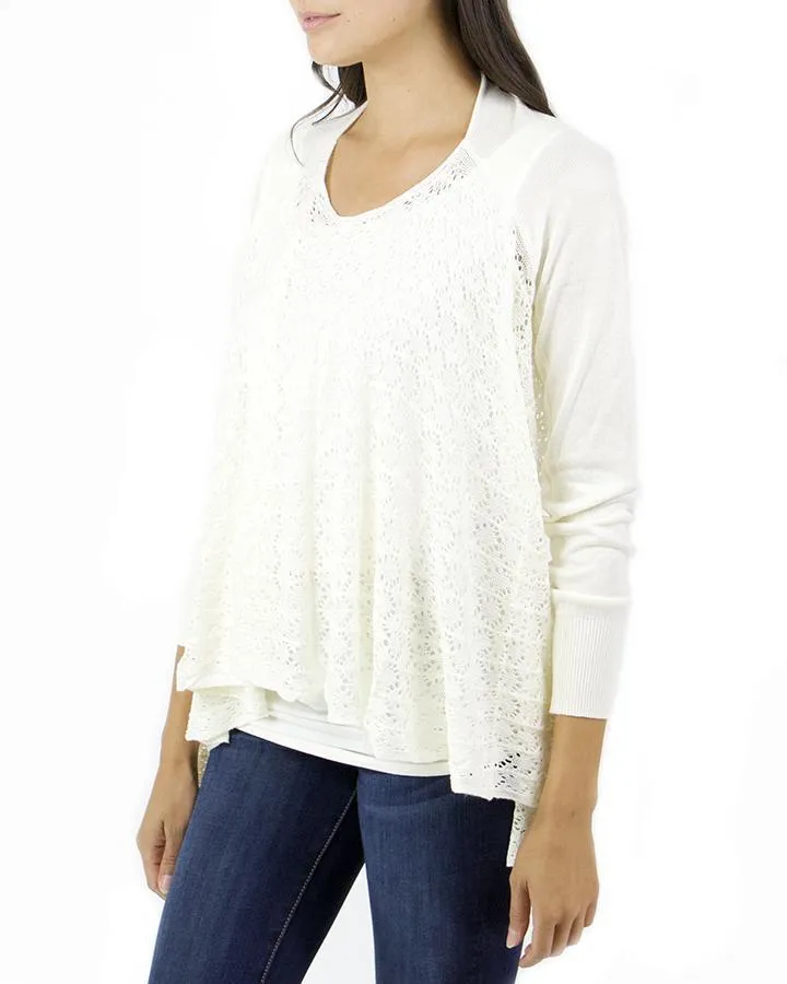 Grace & Lace Open Knit Light Weight Two Fit Knit Cardigan