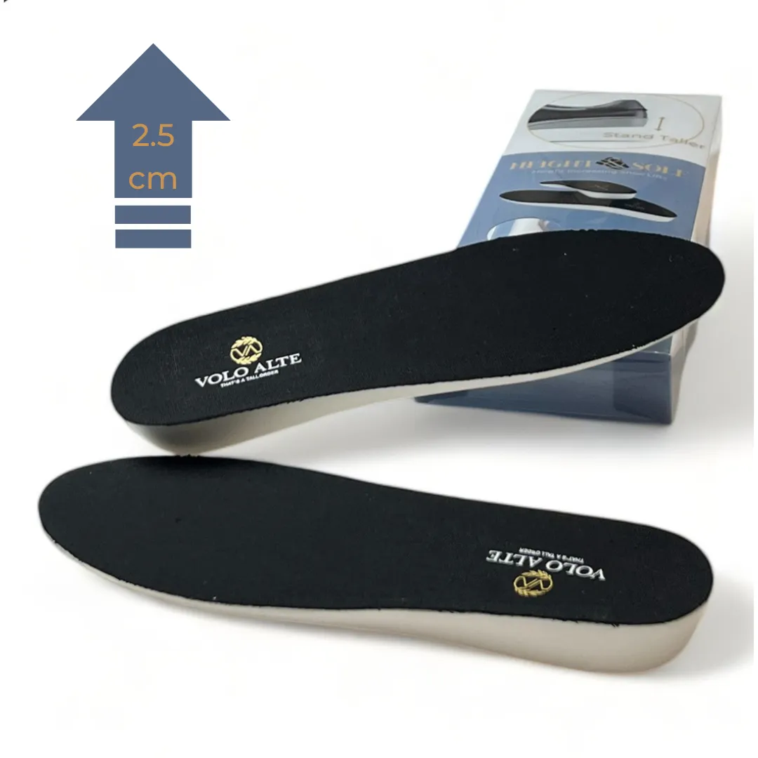 HEIGHT-&-SOLE Insoles added 2.5cm height boost - Easy insert