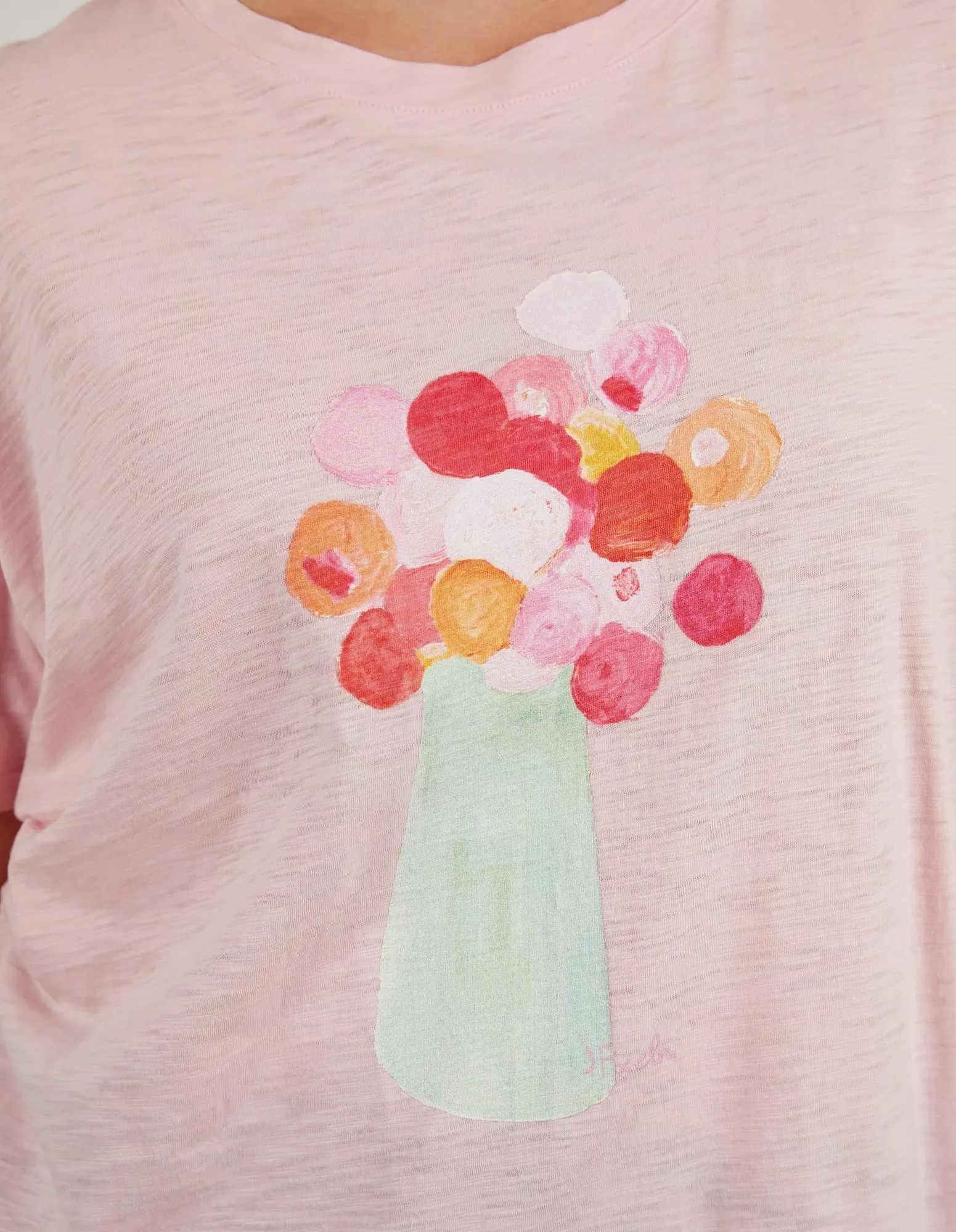 Janey Floral Tee Splendid Pink