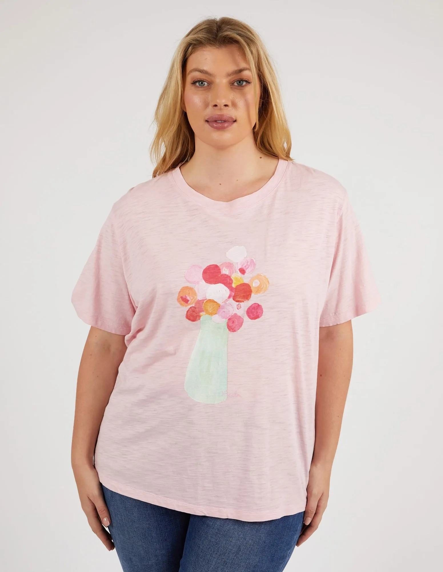 Janey Floral Tee Splendid Pink