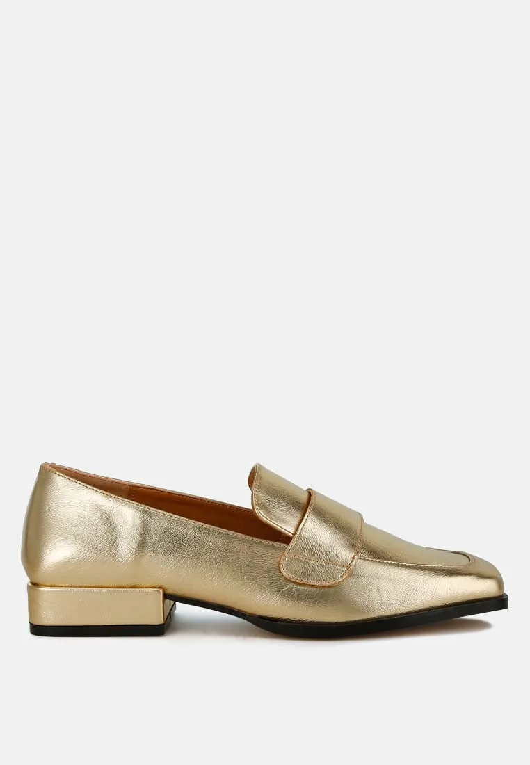 Jongs Metallic Penny Loafers