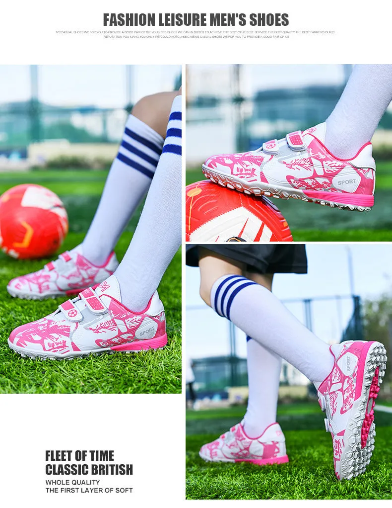 Kids' Soccer Shoes, TF and FG Studs, Magic Tape