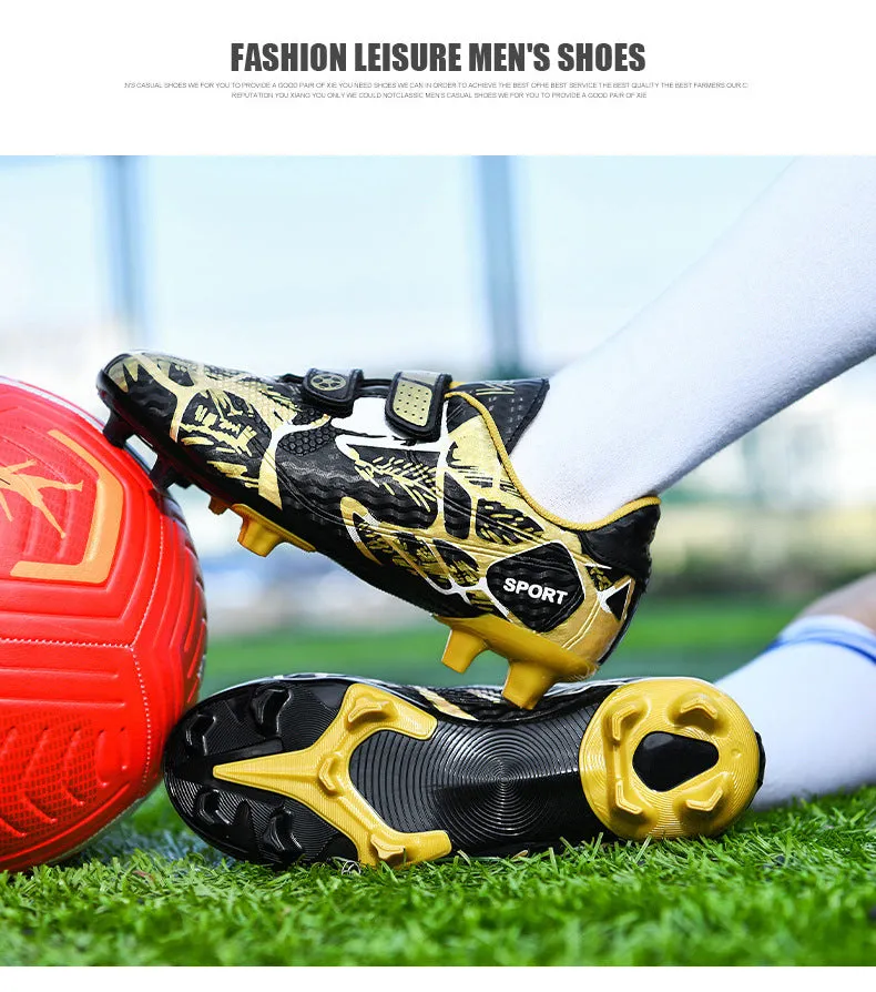 Kids' Soccer Shoes, TF and FG Studs, Magic Tape