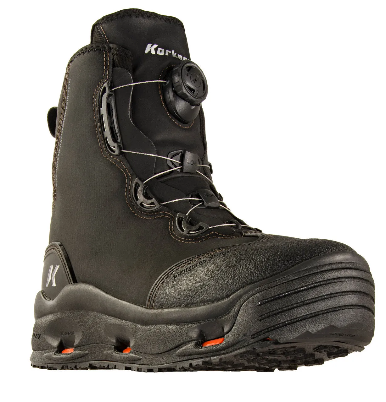 Korkers Devil's Canyon Wading Boots with Felt & Kling-On Soles - Black