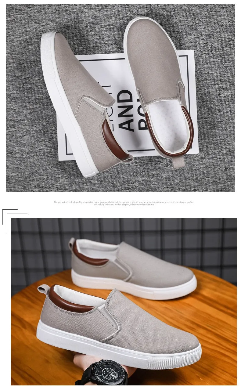 Men Canvas Shoe Casual Sneaker Comfortable Male Flats Loafers - MCS50328