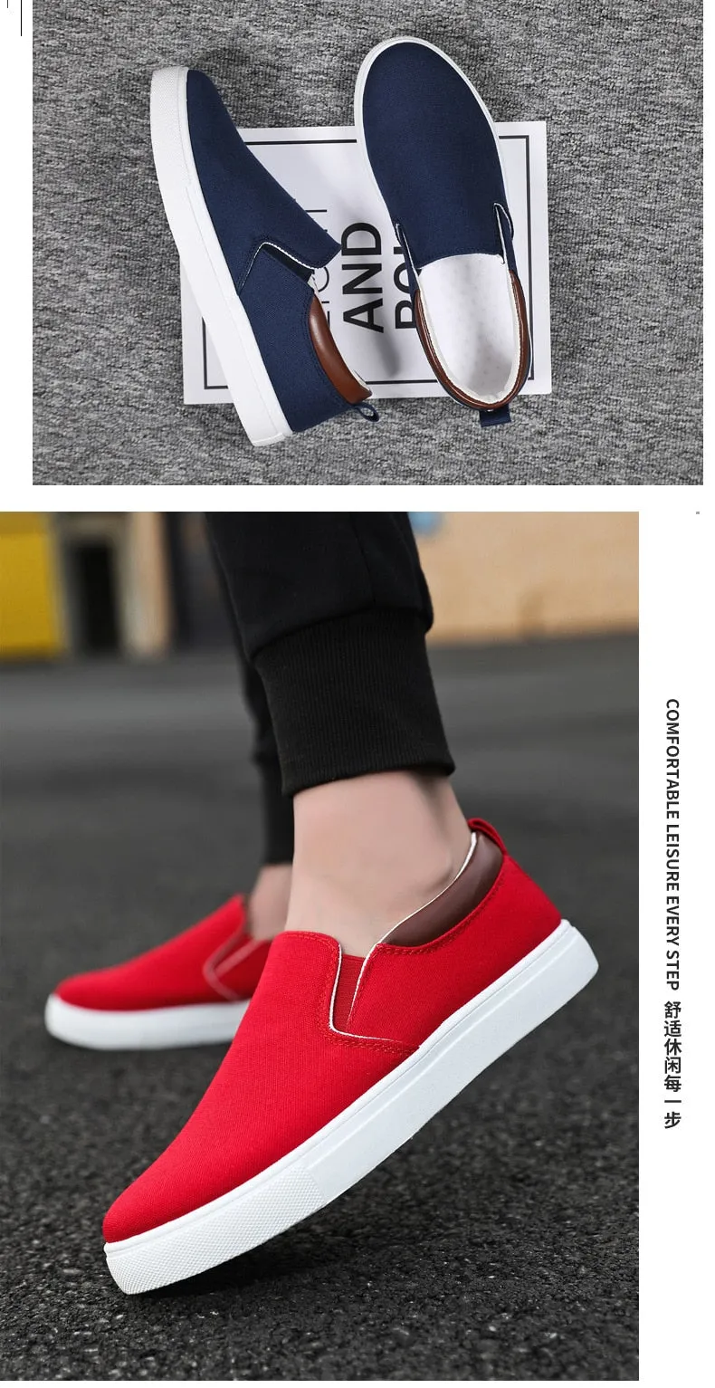 Men Canvas Shoe Casual Sneaker Comfortable Male Flats Loafers - MCS50328