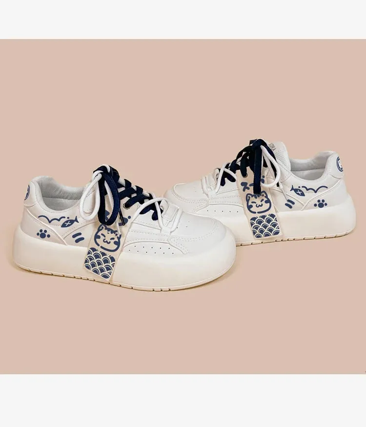 Neko Sushi White Chunky Sneakers