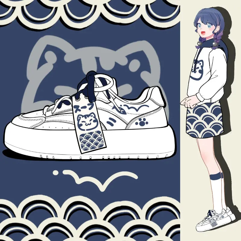 Neko Sushi White Chunky Sneakers