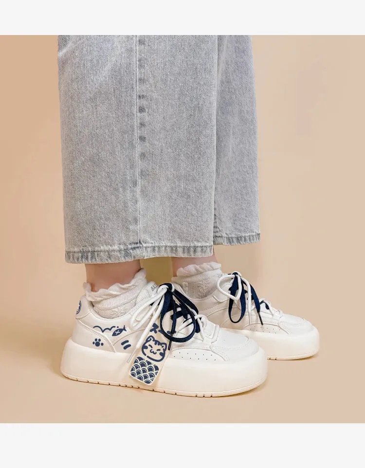 Neko Sushi White Chunky Sneakers