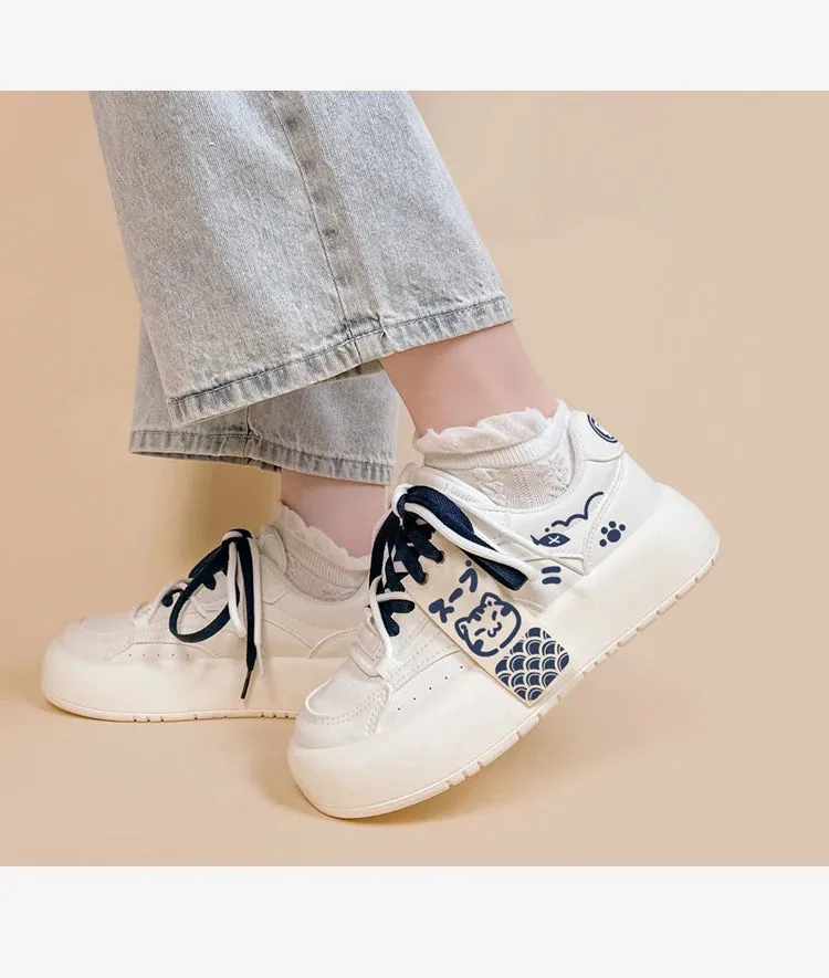 Neko Sushi White Chunky Sneakers