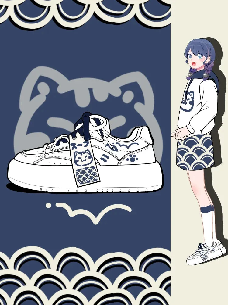 Neko Sushi White Chunky Sneakers