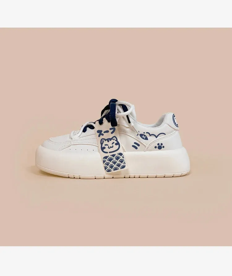 Neko Sushi White Chunky Sneakers