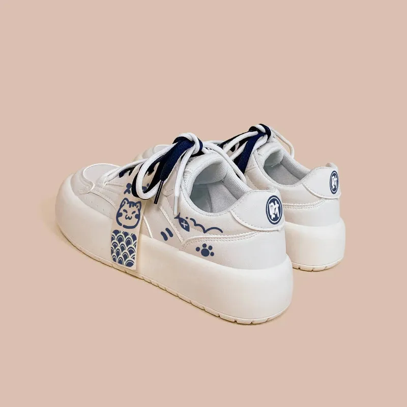 Neko Sushi White Chunky Sneakers