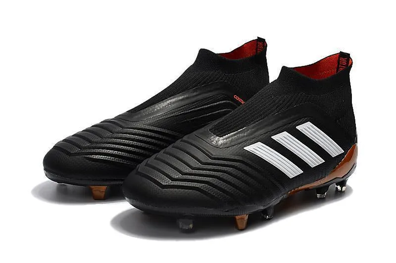 New Adidas Predator FG Soccer Cleats Shoes Black White Red