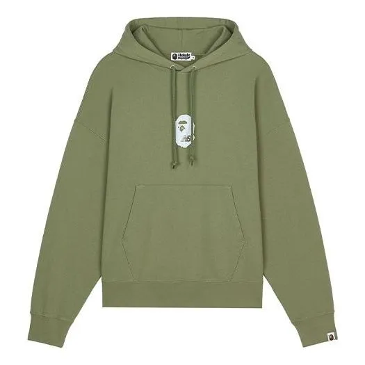 New Balance Men's New Balance x Bape Crossover Logo Printing Sports Green Sweatshirt