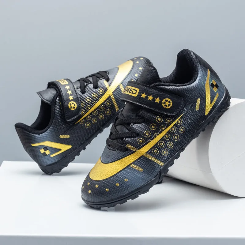 New Kids' Soccer Shoes, TF Studs, Magic Tape, Training