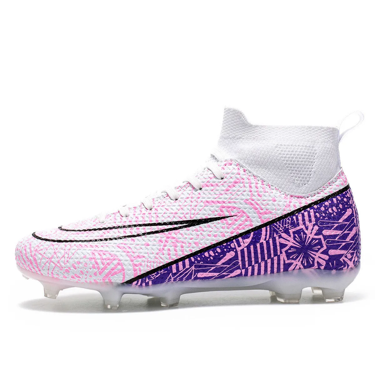 Pink High-Top Soccer Cleats for Girls, Training