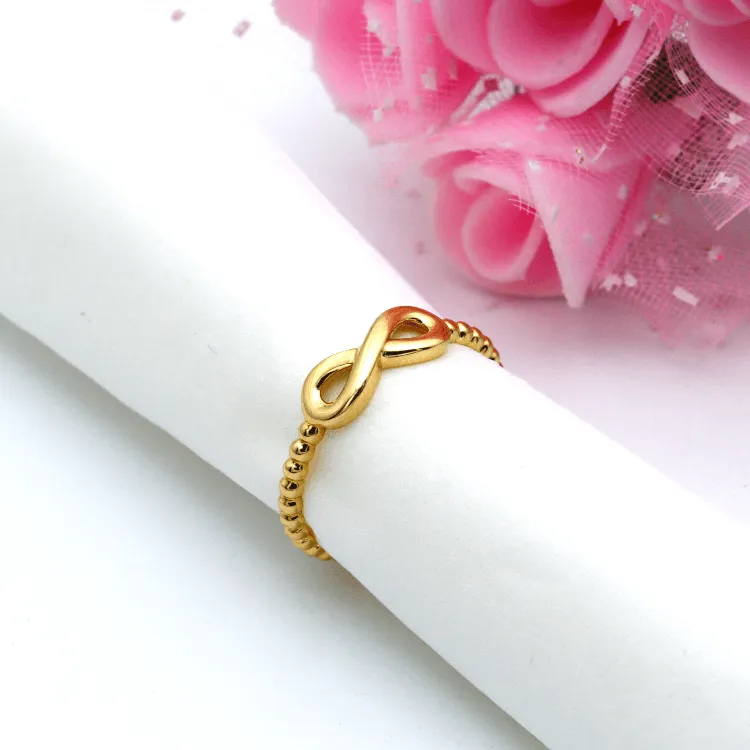 Real Gold Infinity Bubble Ring 0126 (Size 7) R1752