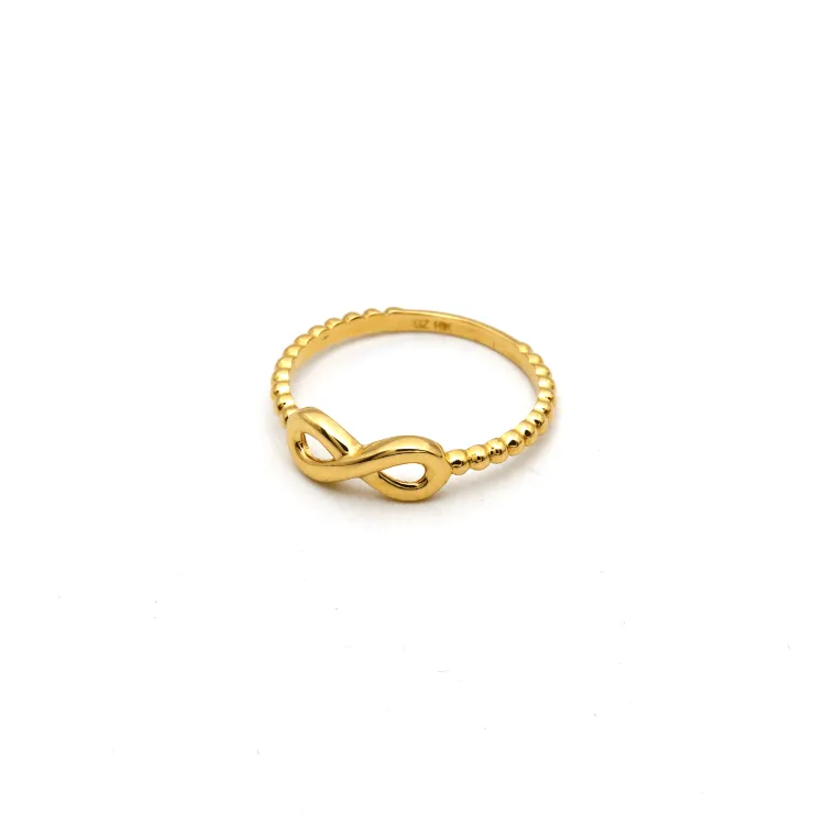 Real Gold Infinity Bubble Ring 0126 (Size 7) R1752