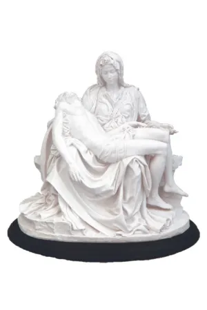 SR-75039-W Pieta in White/Black Base 7"