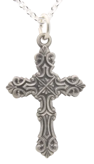 Sterling Silver Fancy Design Cross