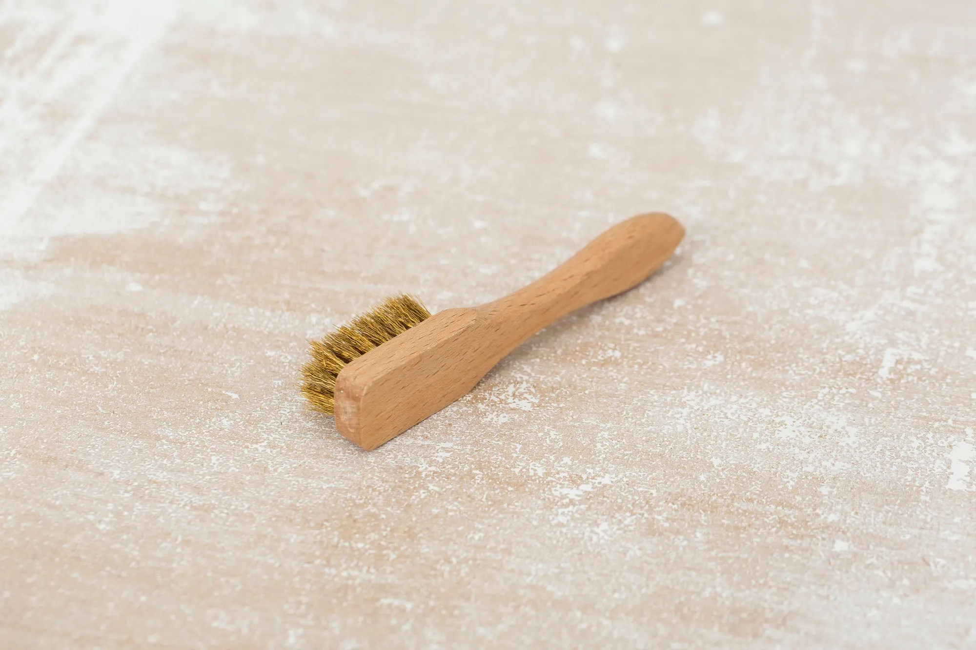 Suede Shoe Brush - Brass