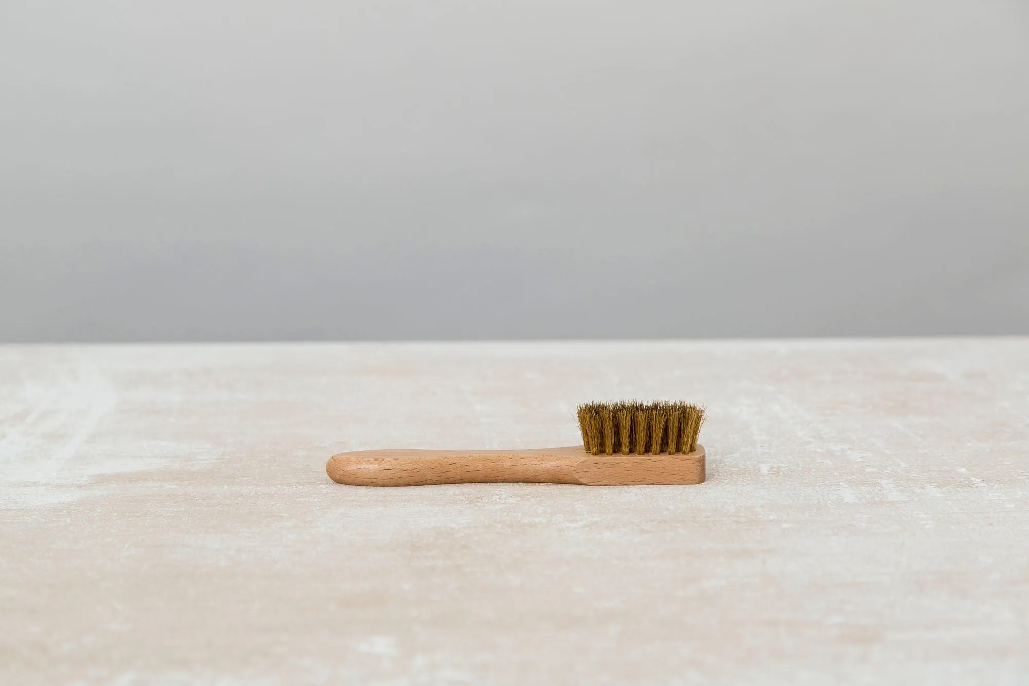 Suede Shoe Brush - Brass