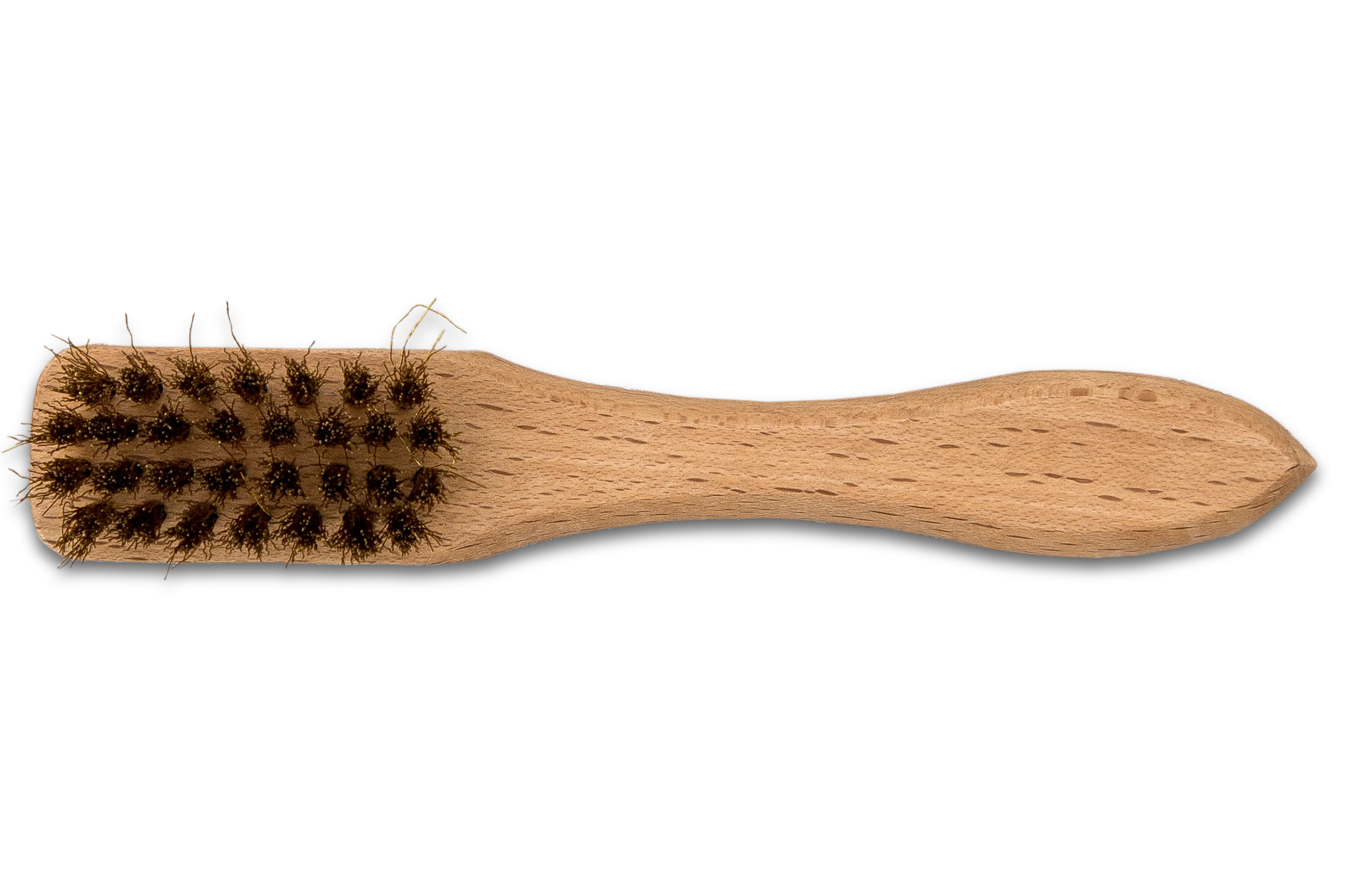 Suede Shoe Brush - Brass