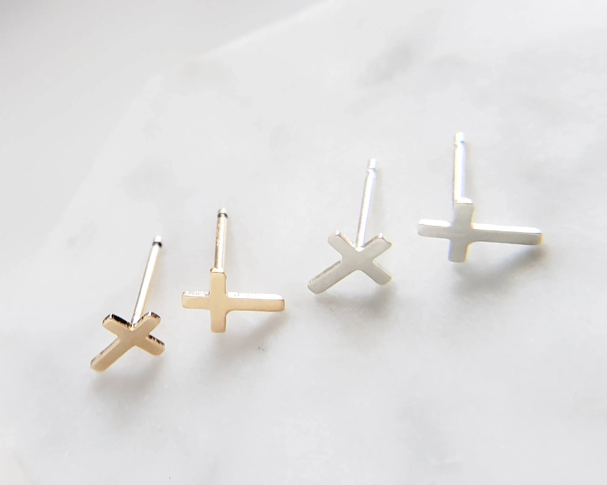 Tiny Cross Studs