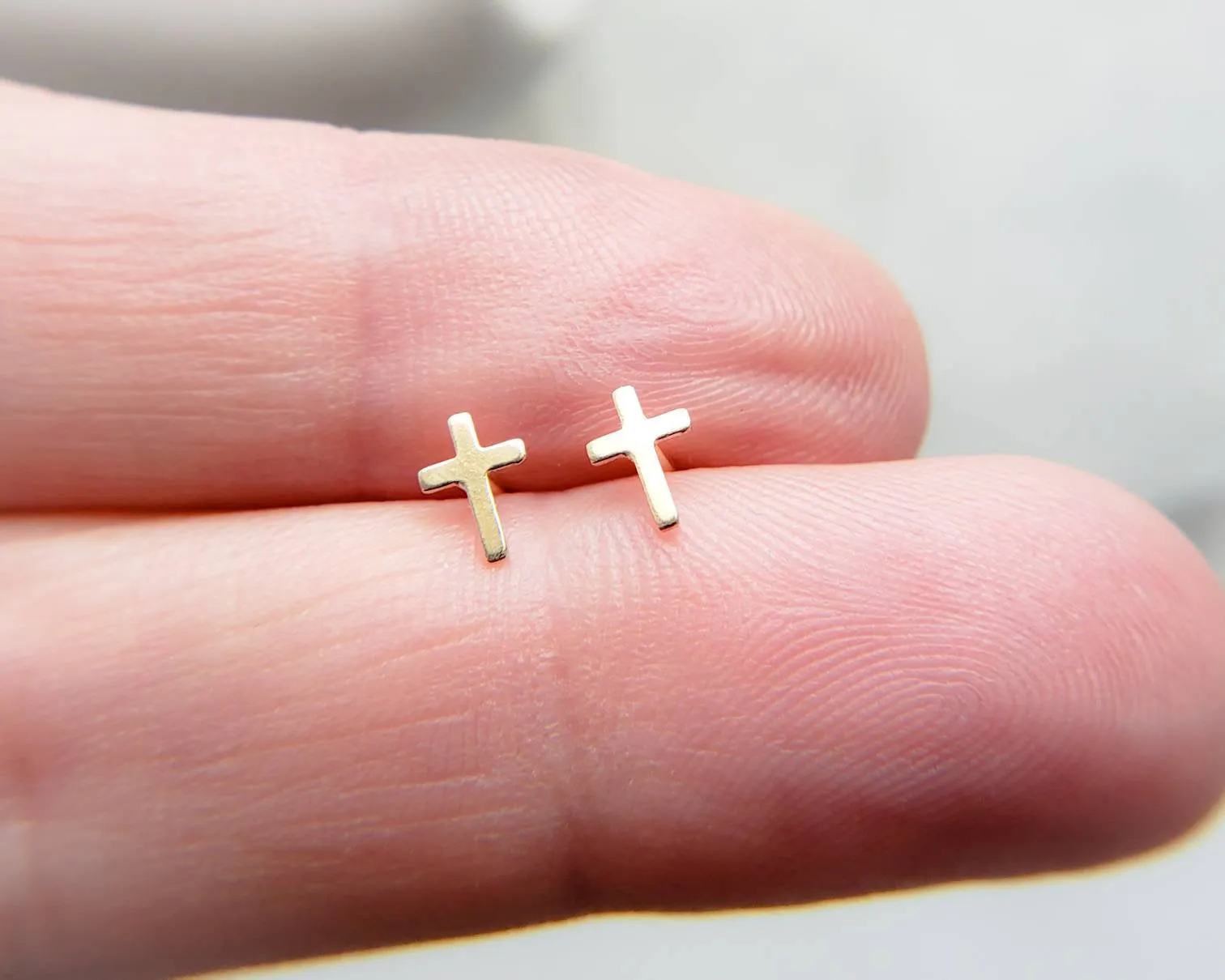 Tiny Cross Studs