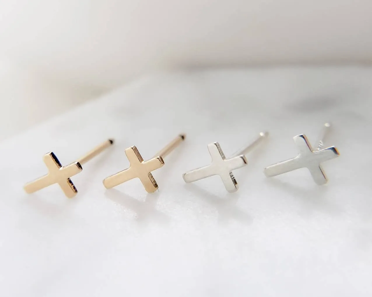 Tiny Cross Studs