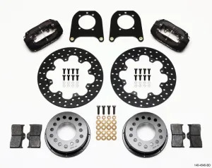 Wilwood Forged Dynalite Rear Drag Kit Drilled Rotor Chev 12 Bolt w/Clip Eliminator