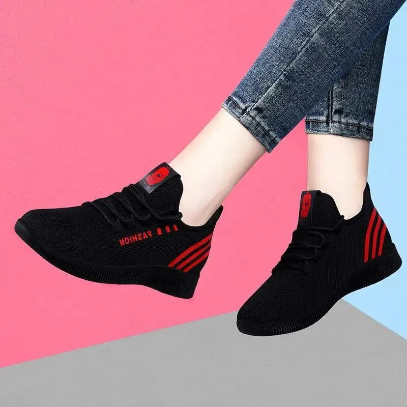 Women Running Sneakers Lace-Up Breathable Sport Shoes Lightweight Soft Walking Footwear Ladies Casual Shoes - WSA50042